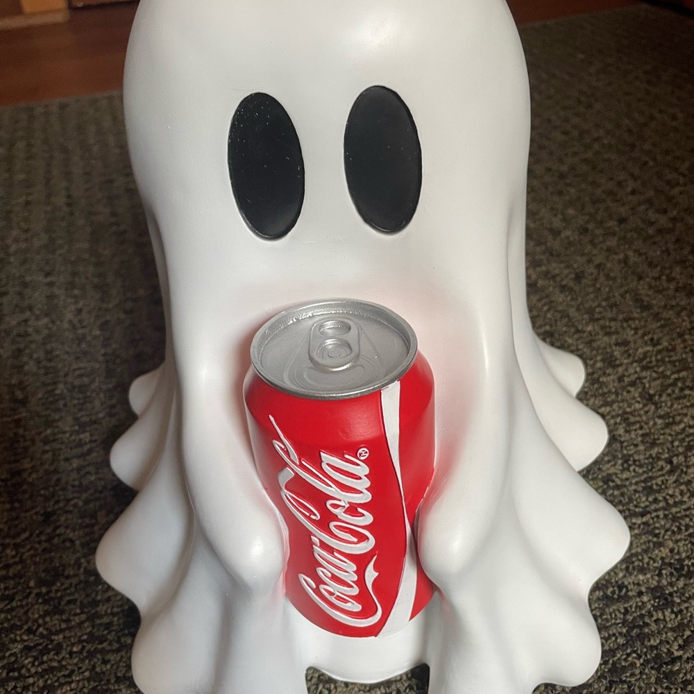 Coca-Cola Red and White Ghost Figurine
